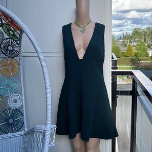 Wilfred Plunging Neckline Forest Green Dress size 10